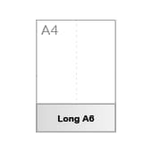 A6 long (7,4 x 21 cm)