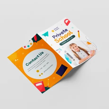 Folders met enkele vouw, professioneel bedrukt voor een effectieve communicatie