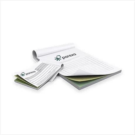 Gepersonaliseerde doorschrijfsets 2-voudig in blok voor efficiënte administratie