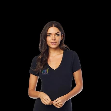 Basic dames t-shirts met v-hals