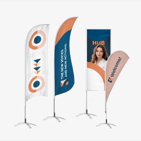Gepersonaliseerde beachflag voor krachtige en opvallende reclame
