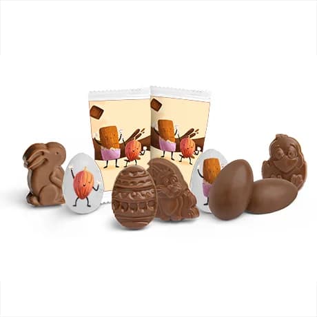 Gepersonaliseerde chocoladefiguren voor geschenken en promoties