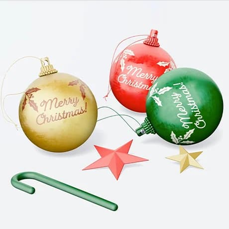 Op maat bedrukte kerstballen, ideaal voor bedrijven en feestelijke promoties.