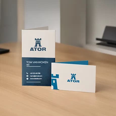 Cartes de visite pliables classiques