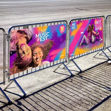 Bâches pour barrières de foule