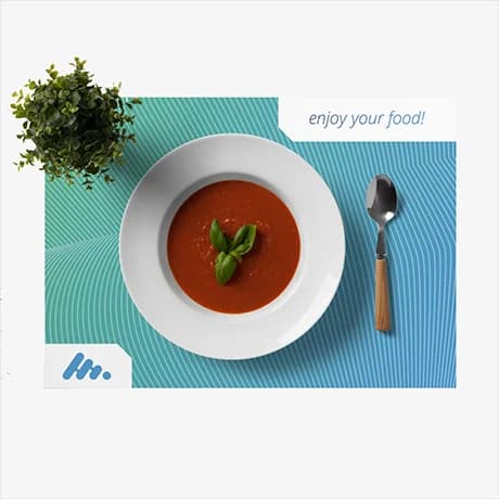 Gepersonaliseerde placemat voor horeca en evenementen