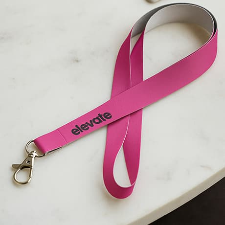 Fluo lanyards met standaardtekst