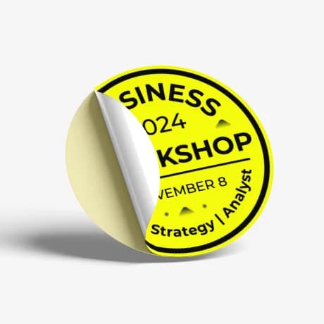 Gepersonaliseerde fluo sticker met hoogwaardige bedrukking