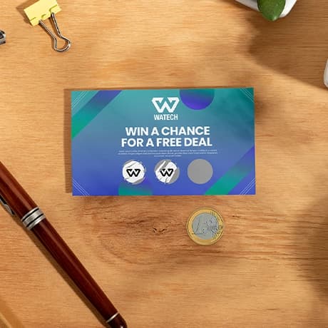 Flyers met gepersonaliseerde krasvakjes