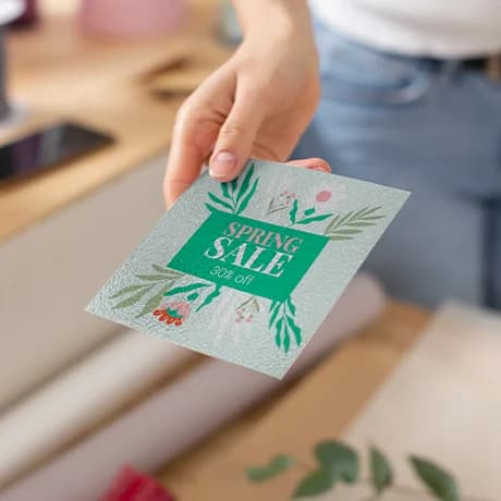 Flyers avec matériaux premiums