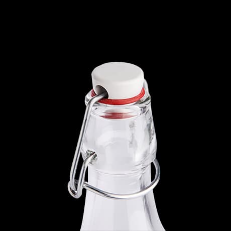 Bouteilles de verre avec bouchon hermétique mécanique