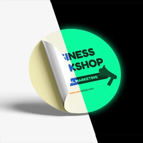 Gepersonaliseerde lichtgevende sticker met hoogwaardige bedrukking