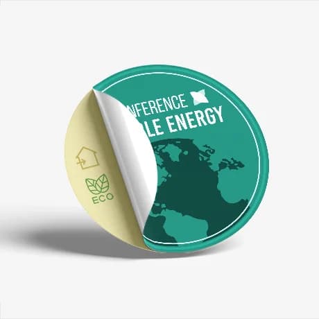 Gepersonaliseerde vegan sticker voor binnengebruik