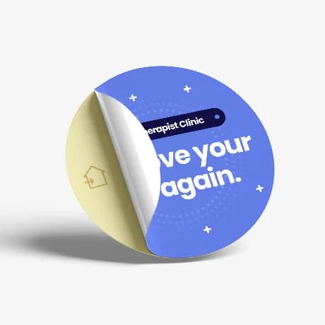 Gepersonaliseerde indoor sticker met professionele bedrukking