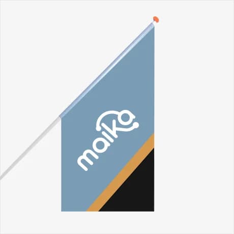 Gepersonaliseerde kioskvlag voor maximale zichtbaarheid en herkenbaarheid