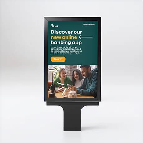 Gepersonaliseerde lichtbakposter voor reclame en signalisatie