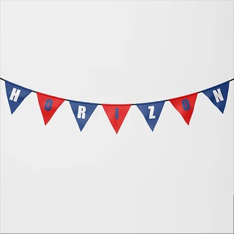 Gepersonaliseerde vlaggenlijn voor feestelijke decoratie