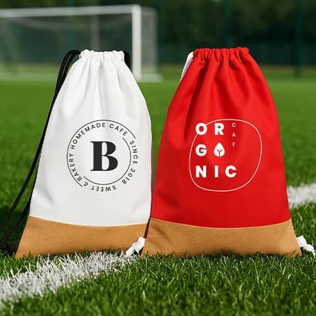 Sacs à cordon en polyester avec fond en liège