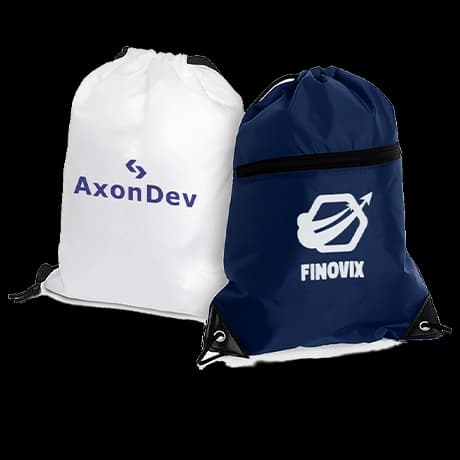 Sac à cordon en polyester recyclé personnalisé