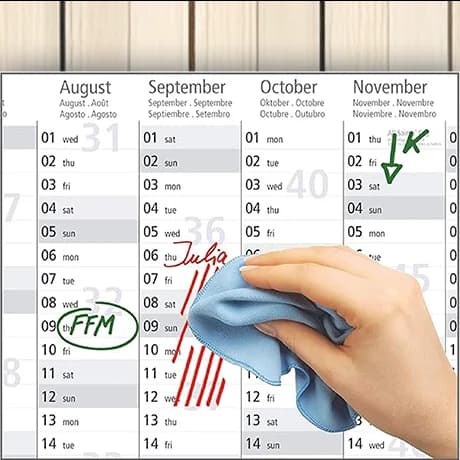Opnieuw beschrijfbare jaarplanners drukken
