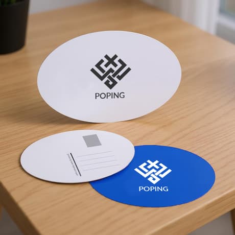 Postkaarten, rond/ovaal