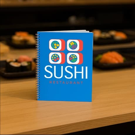 Menukaarten met Wire-O-binding