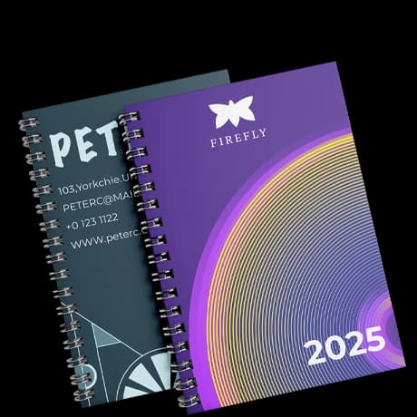 Blokken met wire-o-binding