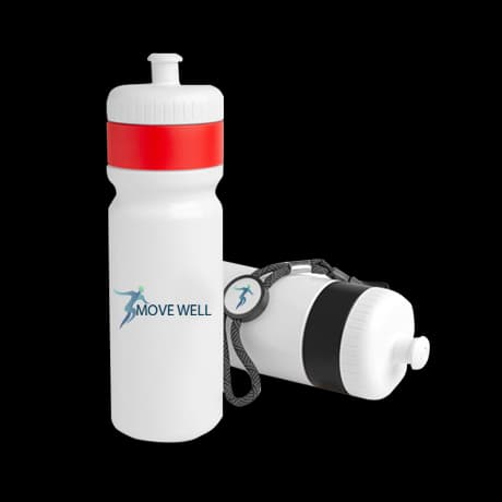 Sportflessen met een gekleurde rand