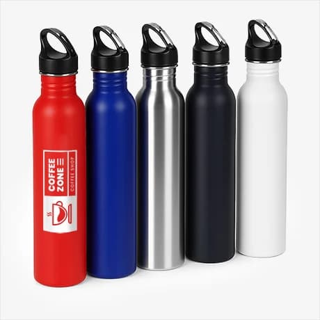 Roestvrijstalen sportfles met bedrukking voor promotiegebruik