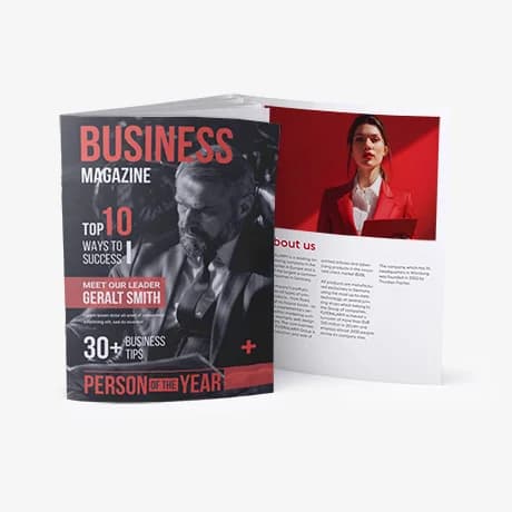 Magazines met geniete rug en 6-zijdige omslag