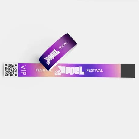 Bracelets d'accès en Tyvek avec impression personnalisée et résistante