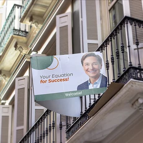 Panneaux immobiliers, en V