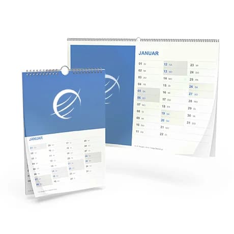 Wandkalender met wire-o-binding voor een overzichtelijke en stijlvolle planning