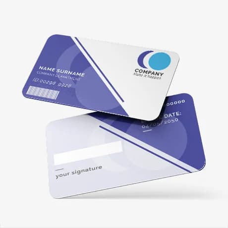 Witte plastic kaart, personaliseerbaar en bedrukt van
hoge kwaliteit voor bedrijven en evenementen.