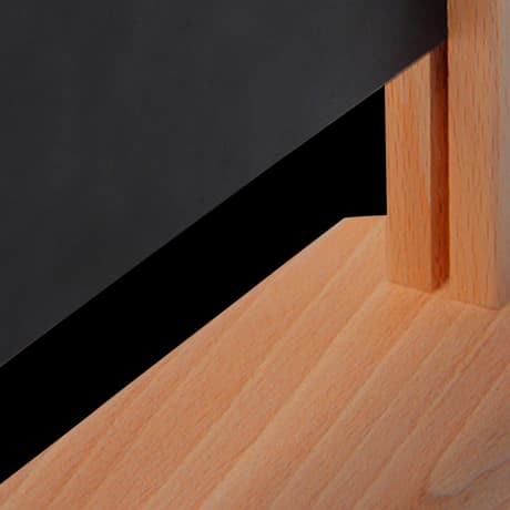 Houten tafel menu krijtborden