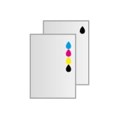 4 kleuren voorzijde + 1 kleur achterzijde