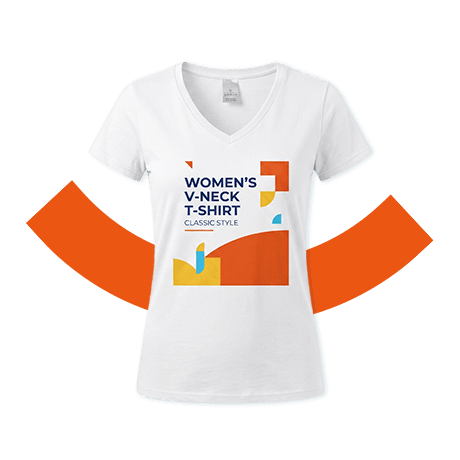 Basic dames t-shirts met v-hals