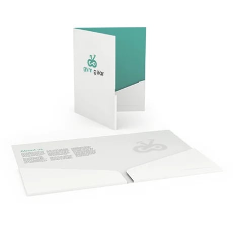 Presentatiemappen met 2 gelijmde insteekvakken voor georganiseerde documentopslag