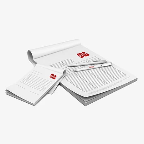 Gepersonaliseerde doorschrijfsets 2-voudig in blok voor efficiënte administratie