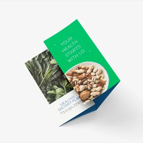 Dépliant 3 plis portefeuille personnalisé pour présentation visuelle