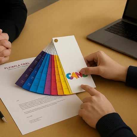 Papiers à lettre avec couleurs spéciales