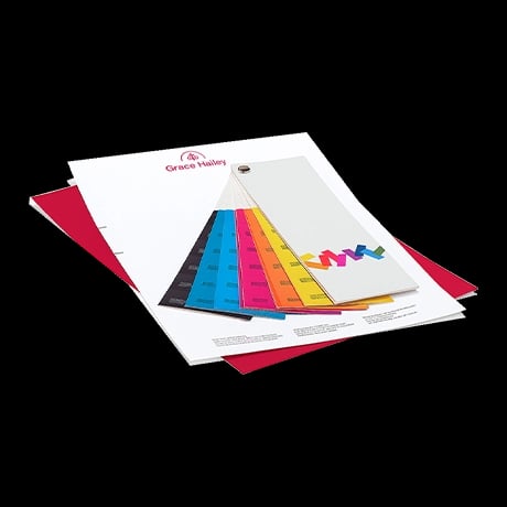 Papier à lettre avec couleurs spéciales personnalisé