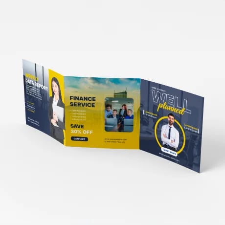 Dépliants pli accordéon avec impression professionnelle et design attrayant