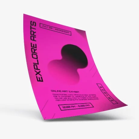 Affiches papier fluo