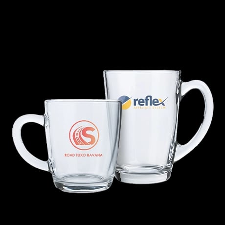 Tasse en verre personnalisée avec logo