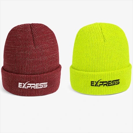 Reflecterende beanie met bedrukking voor veiligheid en zichtbaarheid