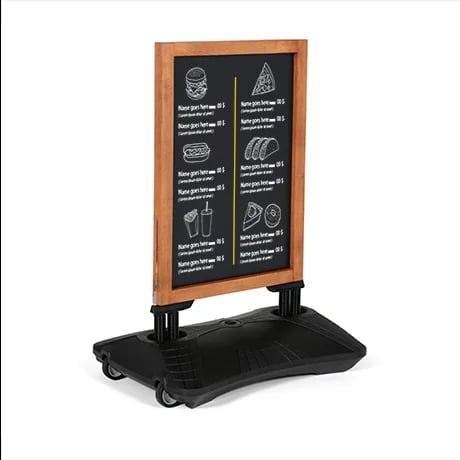 Tableau pour trottoir en bois ou métal pour affichage publicitaire