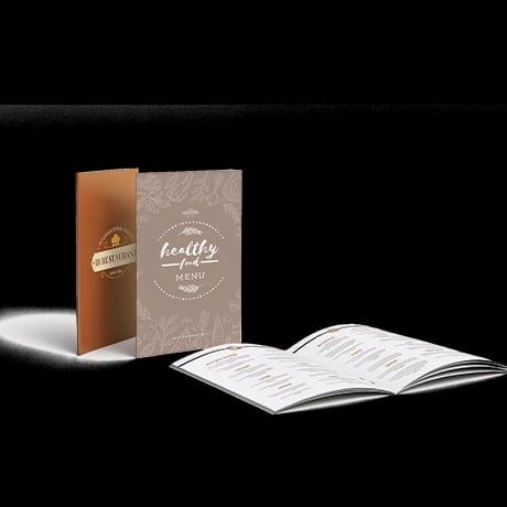 Menus avec reliure par agrafage