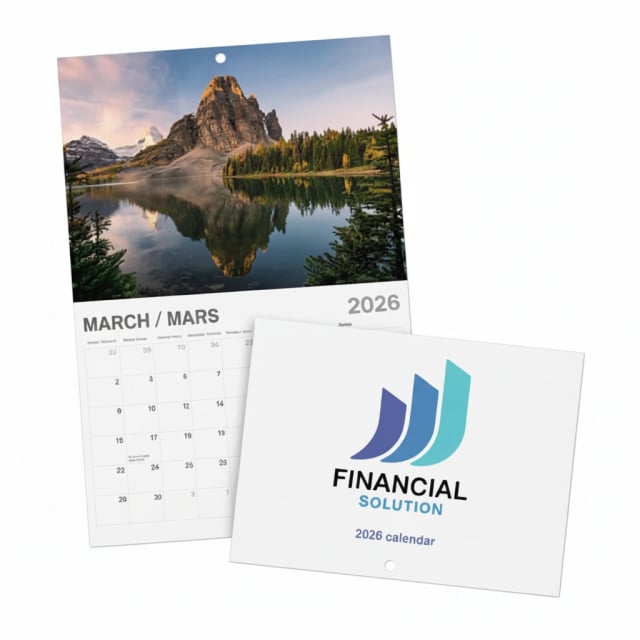 Calendriers muraux avec reliure par agrafage
