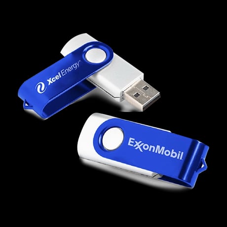 Clés USB avec protection pivotante en aluminium anodisé